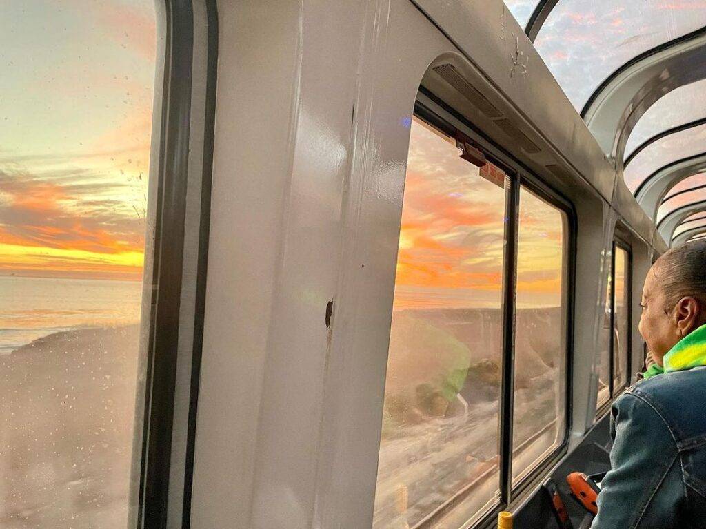 Caught the sunset on the Amtrak Coast Starlight