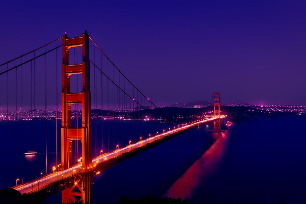 Golden Gate Bridge Night View